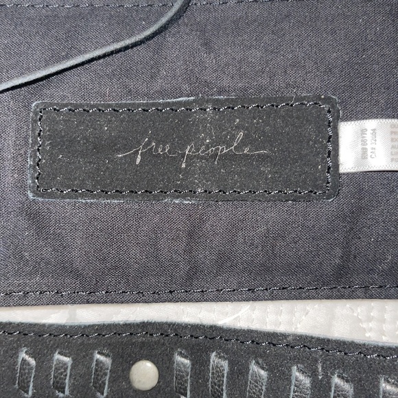 Free People Blaire Fringe Wrap Belt Suede Studded Wide Tie Waist - Picture 8 of 8